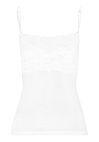 71448 Luxury Moments Wide Lace Spg Cami - 101 White